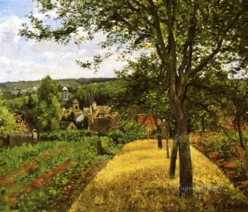 地味なシーン Painting - ルーブシエンヌの果樹園 1872年 カミーユ・ピサロの風景